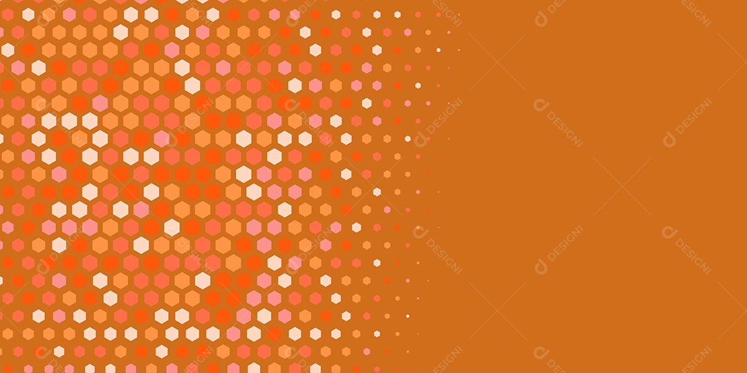 Background Hexágono Abstrato Laranja Ilustração Vetor EPS