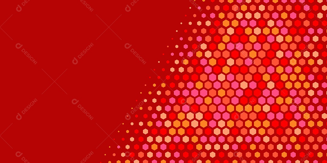 Background Hexágono Abstrato Vermelho Ilustração Vetor EPS