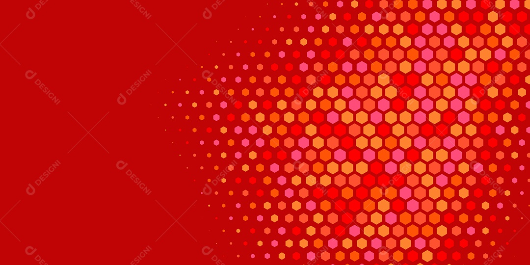 Background Hexágono Abstrato Vermelho Ilustração Vetor EPS