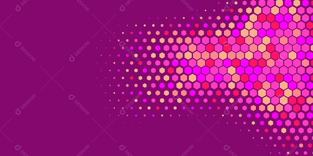 Background Hexágono Abstrato Roxo Ilustração Vetor EPS