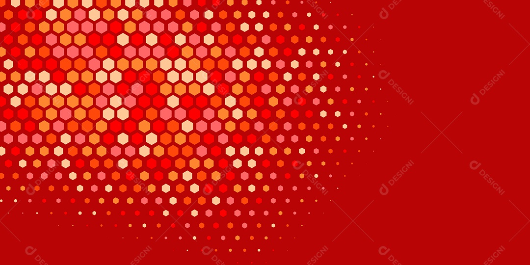Background Hexágono Abstrato Vermelho Ilustração Vetor EPS