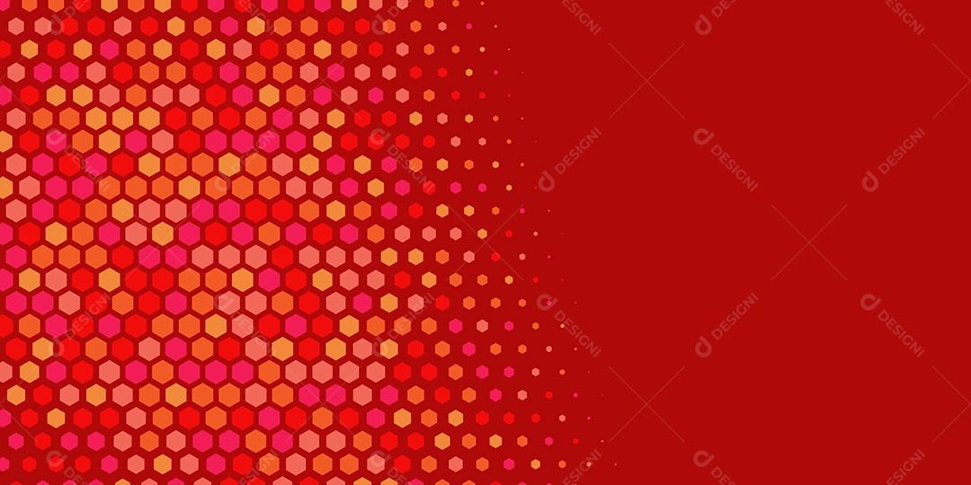 Background Hexágono Abstrato Vermelho Ilustração Vetor EPS
