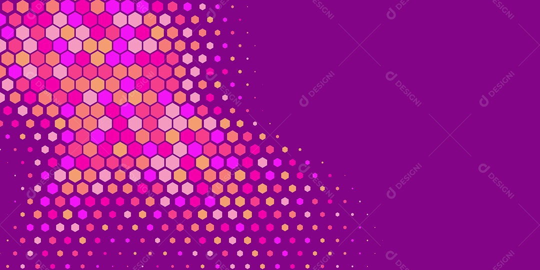 Background Hexágono Abstrato Roxo Ilustração Vetor EPS