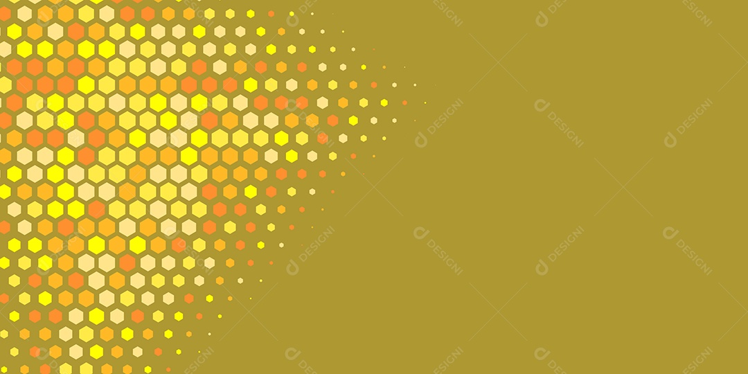 Background Hexágono Abstrato Amarelo Ilustração Vetor EPS