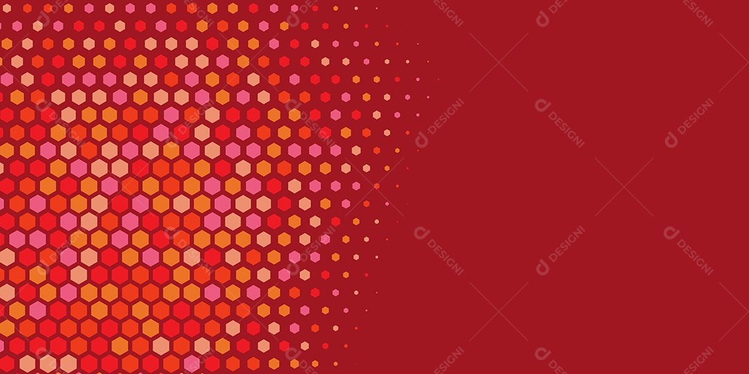 Background Hexágono Abstrato Vermelho Ilustração Vetor EPS