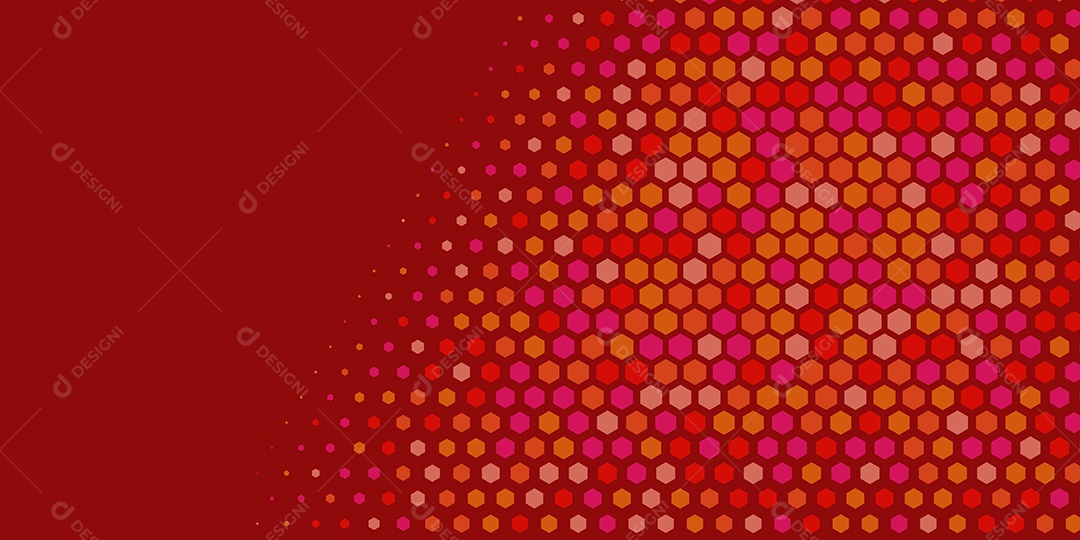 Background Hexágono Abstrato Vermelho Ilustração Vetor EPS