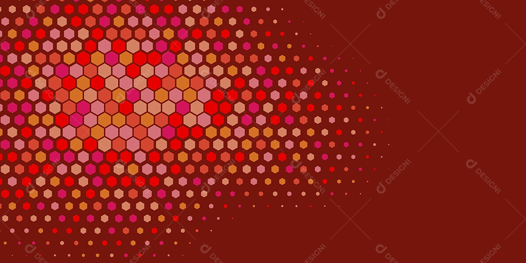 Background Hexágono Abstrato Vermelho Ilustração Vetor EPS