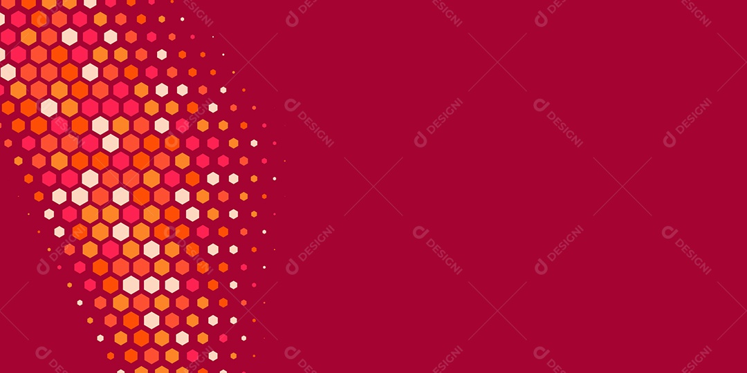 Background Hexágono Abstrato Vermelho Ilustração Vetor EPS