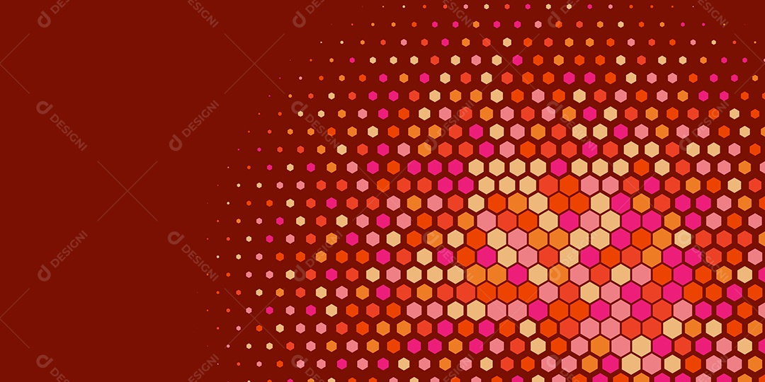 Background Hexágono Abstrato Vermelho Ilustração Vetor EPS