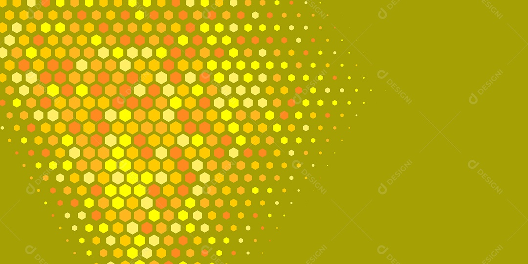 Background Hexágono Abstrato Amarelo Ilustração Vetor EPS