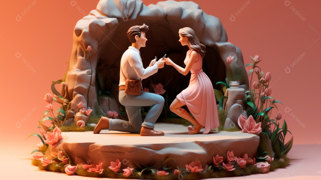 Primavera, a chave das boas festas 20 de março Desenho 3D Generative AI.