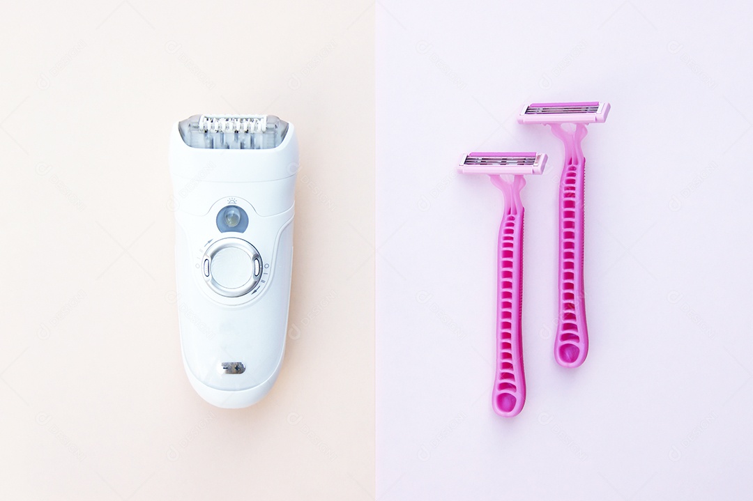 Maquina de depilar e barbeador descartável