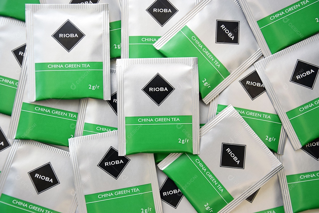 Muitos saquinhos de chá Rioba