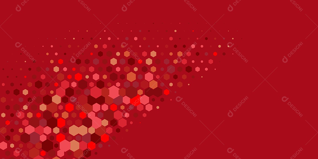 Background Hexágono Abstrato Vermelho Ilustração Vetor EPS