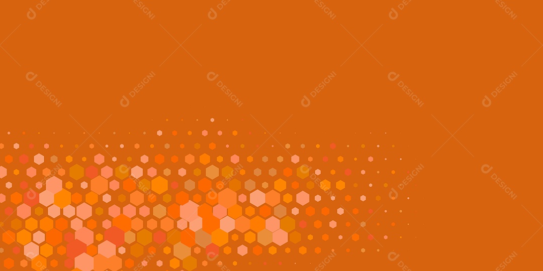 Background Hexágono Abstrato Laranja Ilustração Vetor EPS