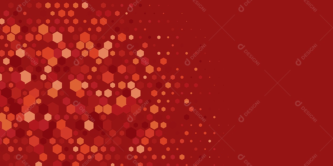 Background Hexágono Abstrato Vermelho Ilustração Vetor EPS