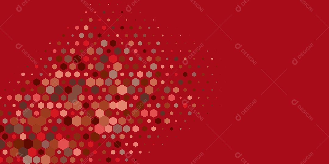 Background Hexágono Abstrato Vermelho Ilustração Vetor EPS