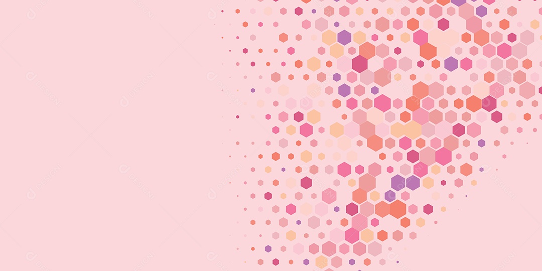 Background Hexágono Abstrato Rosa Ilustração Vetor EPS