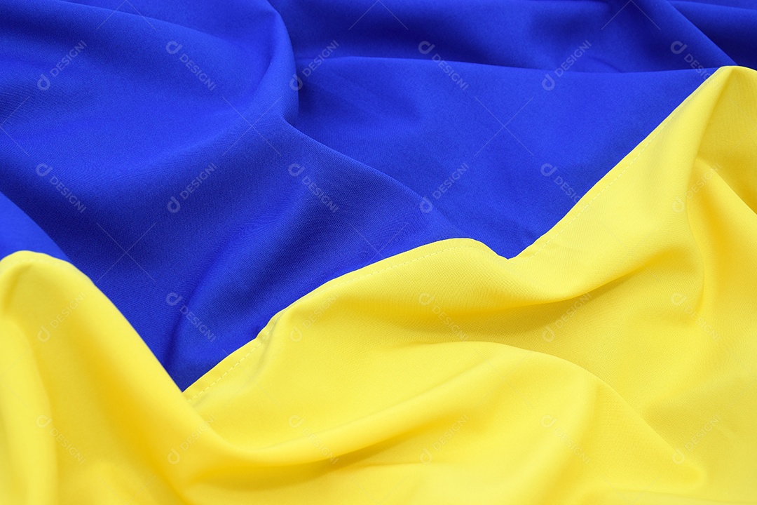 Bandeira azul e amarela Ucraniana conceito de guerra