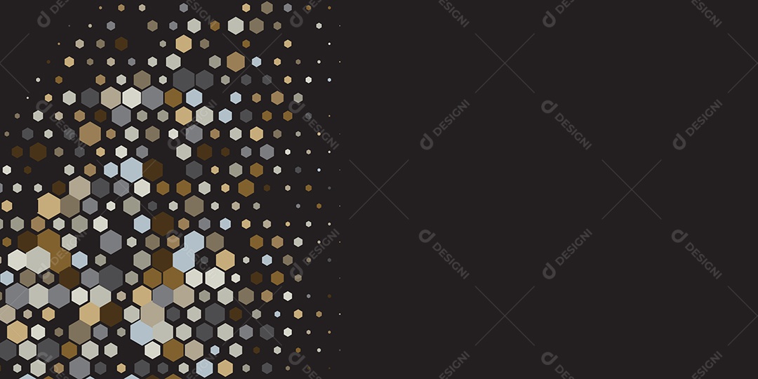 Background Hexágono Abstrato Preto Ilustração Vetor EPS