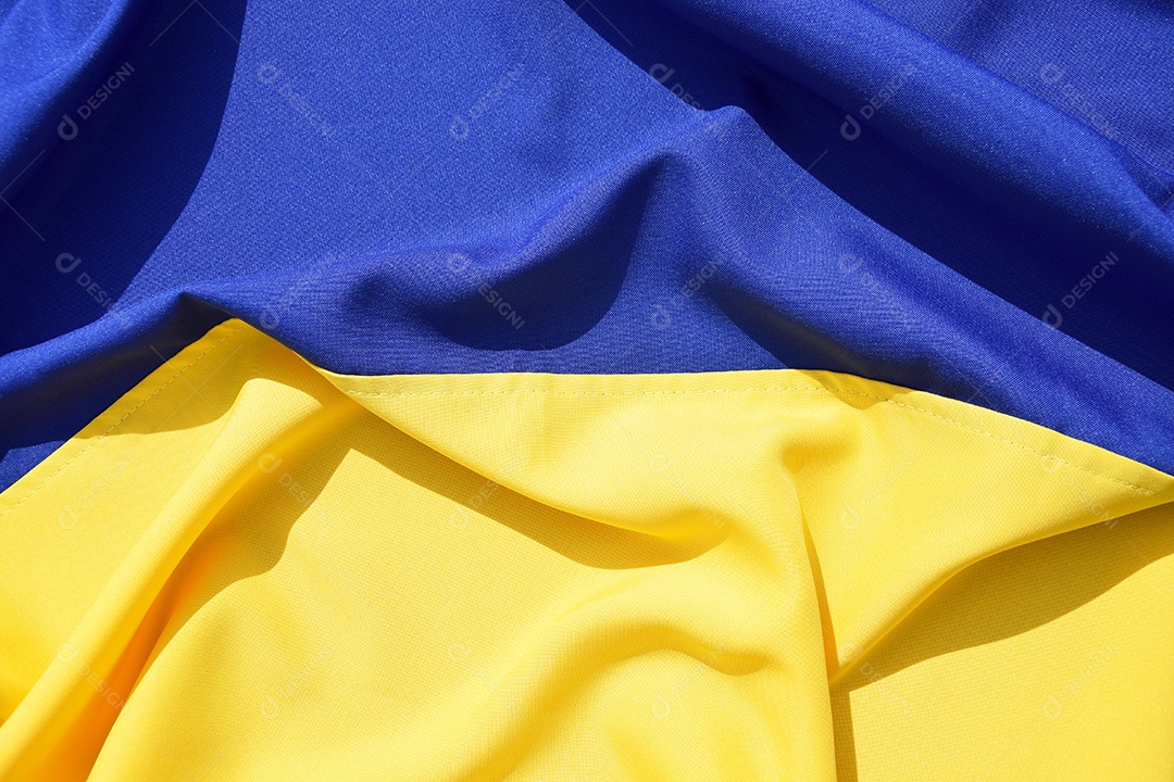 Bandeira azul e amarela da Ucrânia