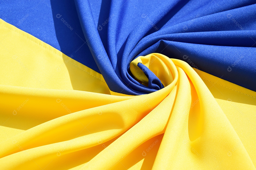 Bandeira ucraniana azul e amarela