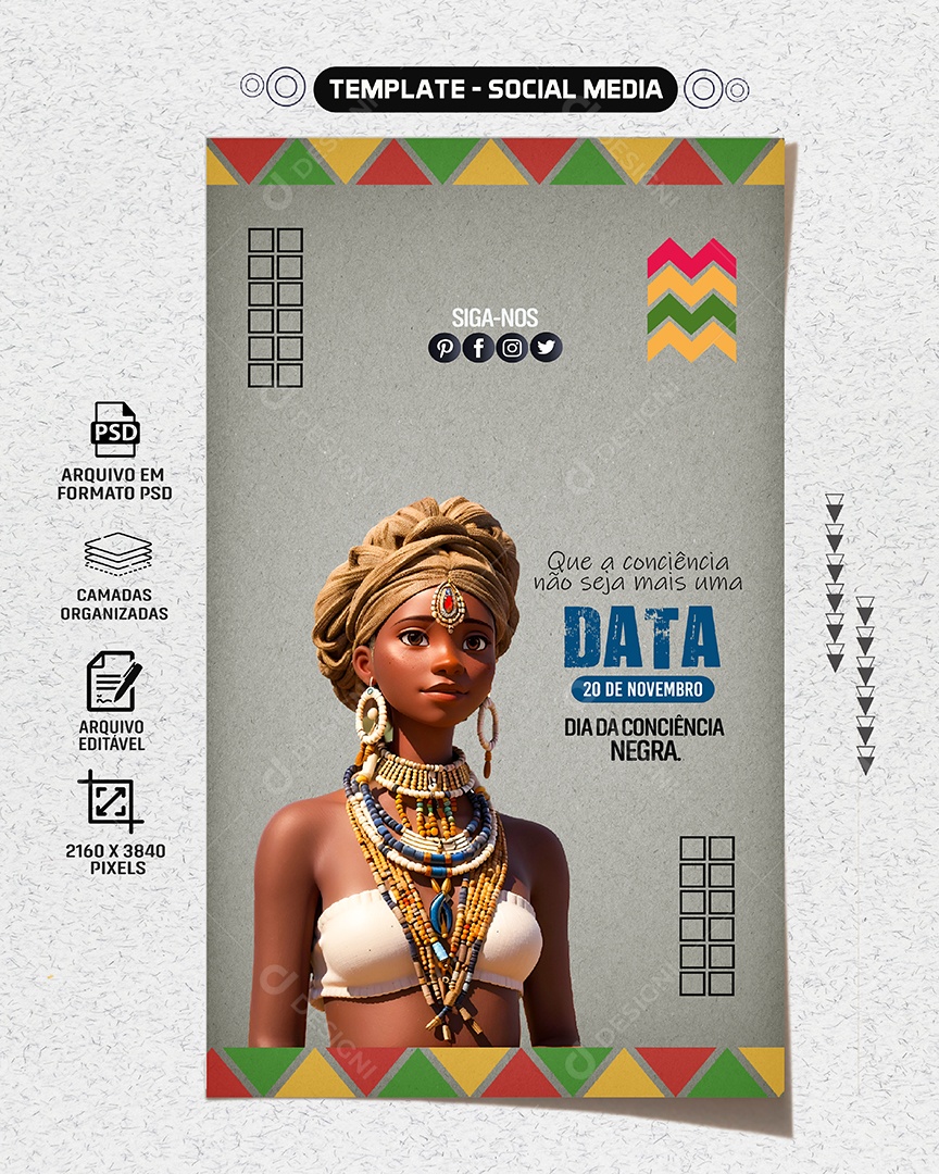 Story Que a Consciência Não Seja Mais Uma Data Dia Da Cosciência Social Media PSD Editável