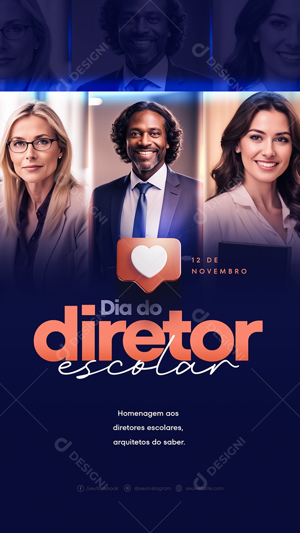 Story Dia Do Diretor Escolar Arquitetos Do Saber Social Media PSD Editável
