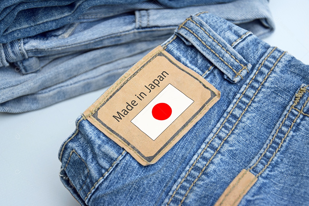 Peça jeans feita no Japão conceito de compra