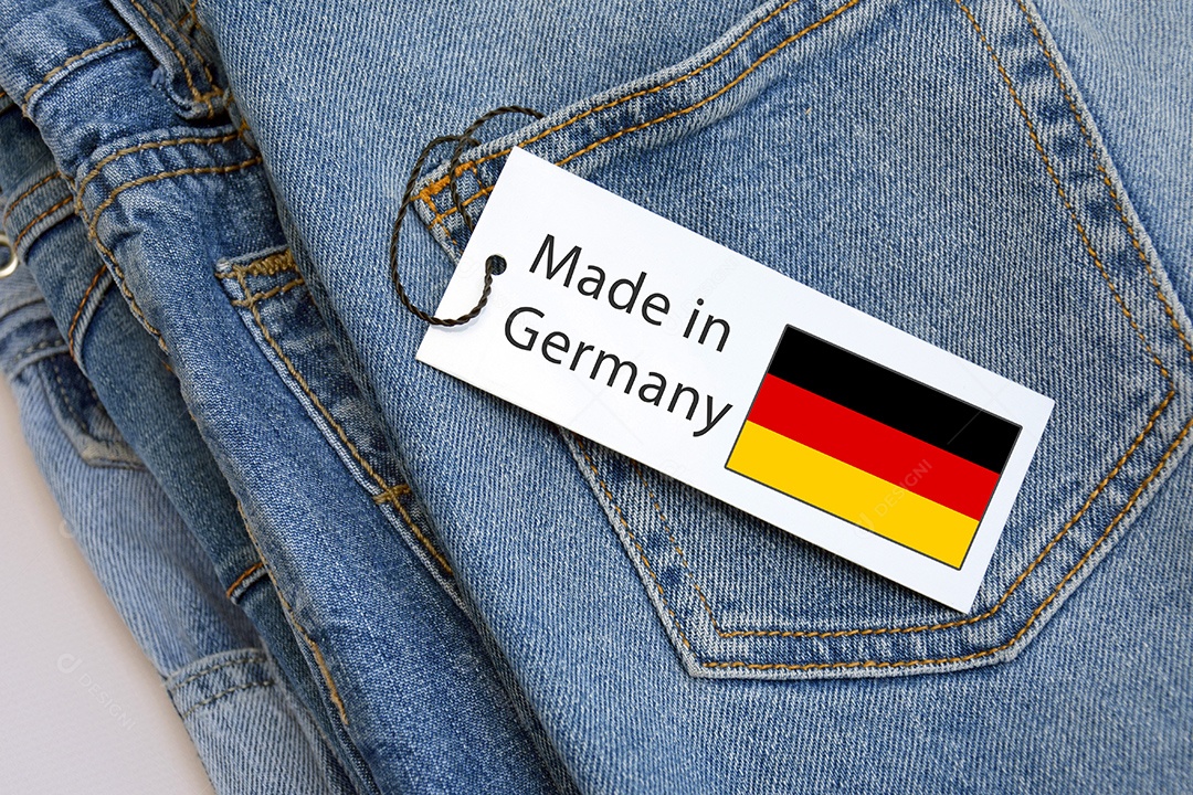 Muitas calças jeans feitas na Alemanha