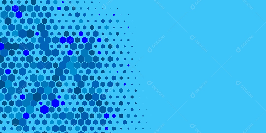 Background Hexágono Abstrato Azul  Ilustração Vetor EPS