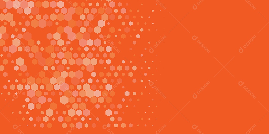 Background Hexágono Abstrato Laranja  Ilustração Vetor EPS