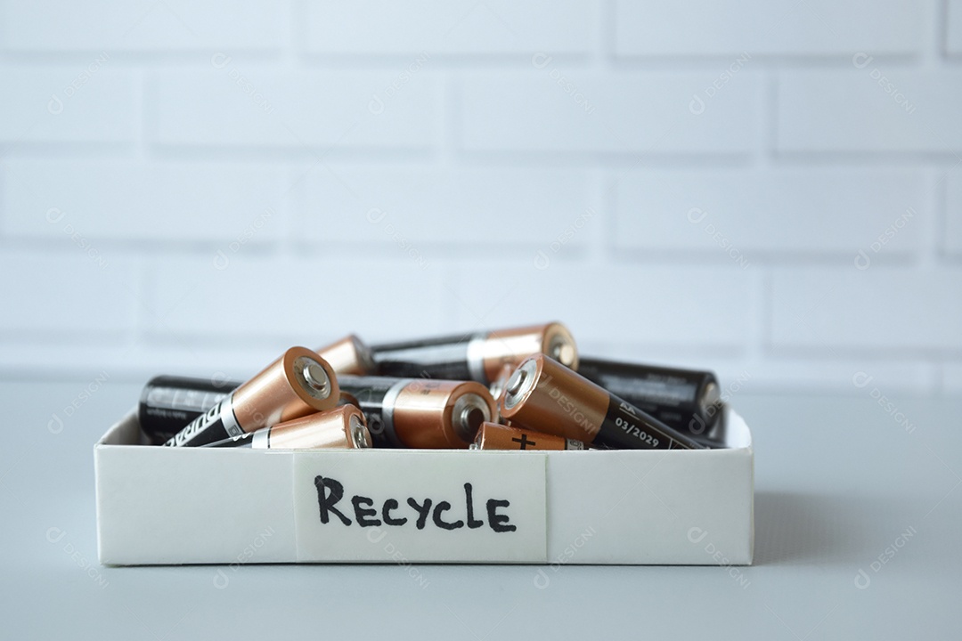Caixa de pilhas para reciclar