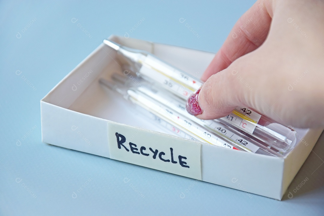 Caixa de termômetro reciclável