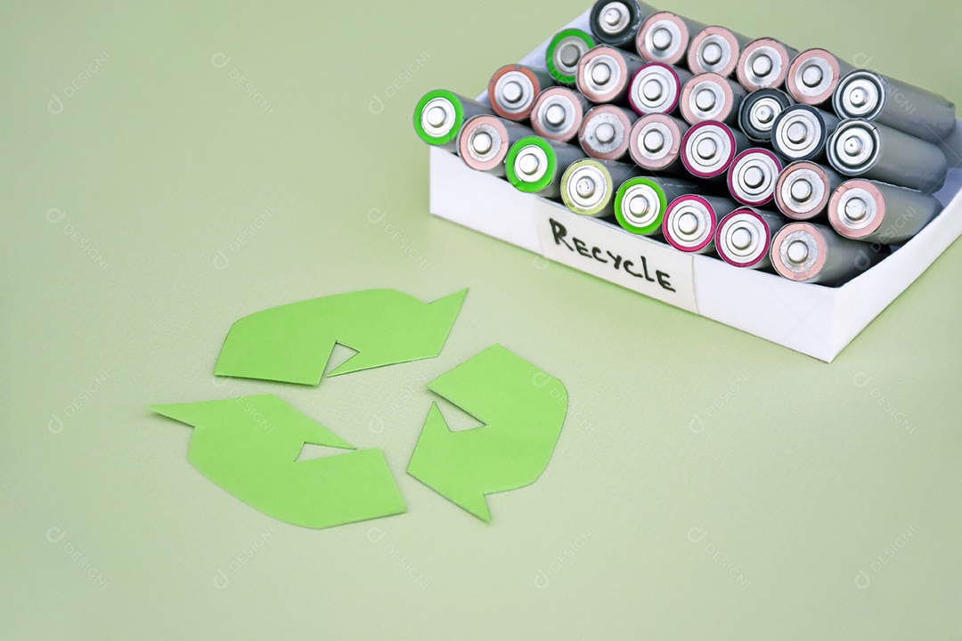 Caixa de pilhas para reciclagem