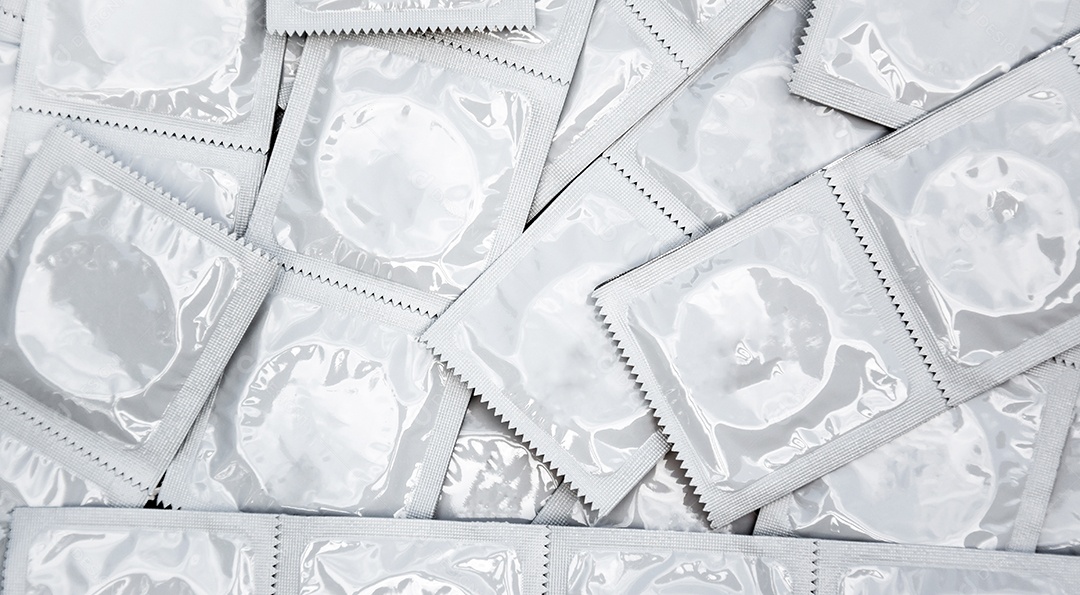 Preservativo de embalagem branca