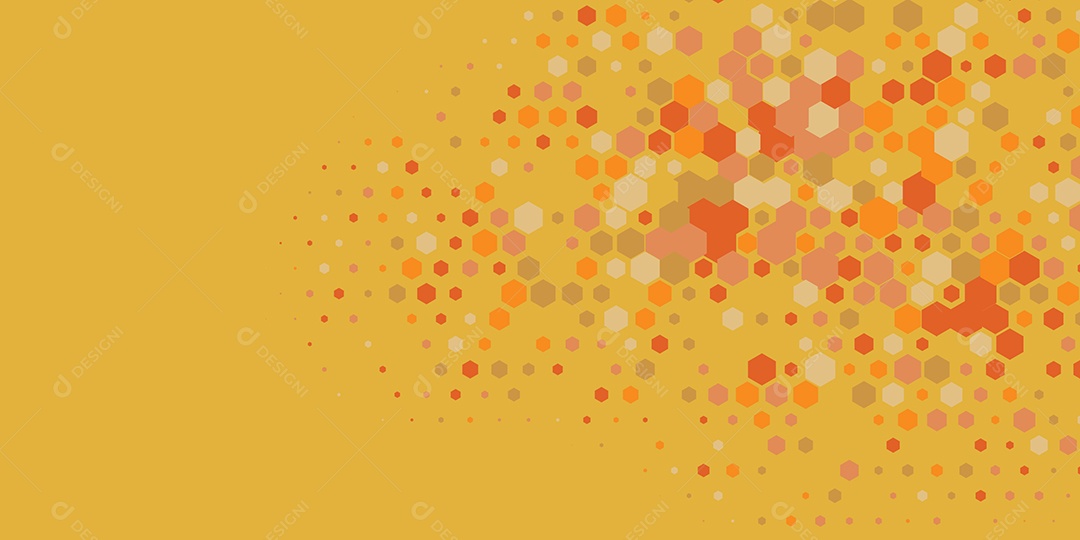 Background Hexágono Abstrato Amarelo Ilustração Vetor EPS