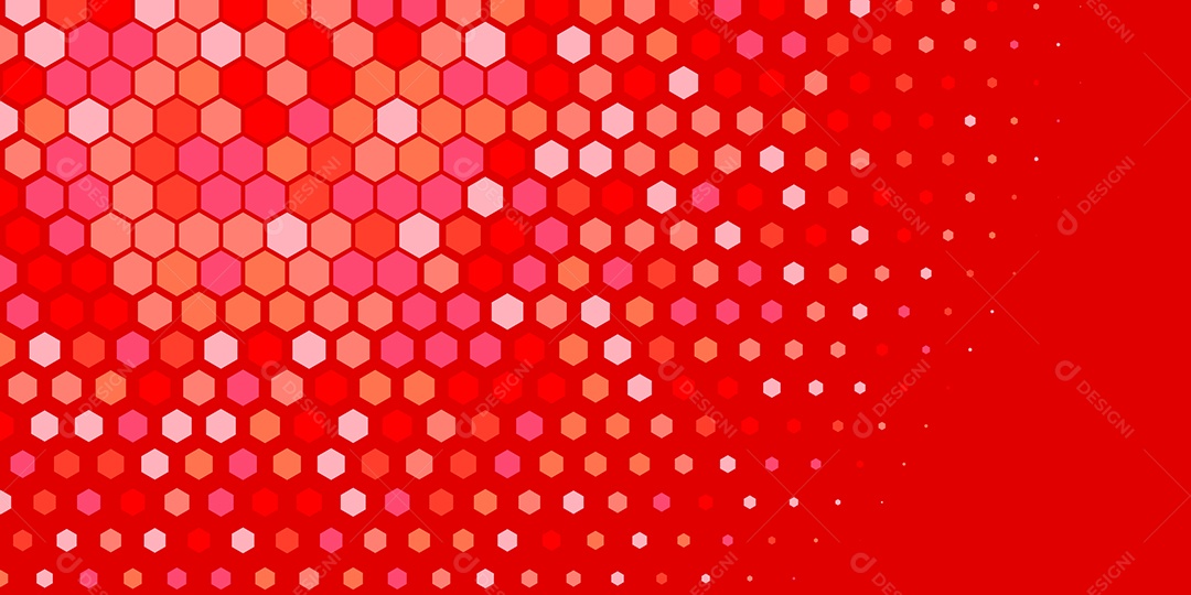 Background Hexágono Abstrato Vermelho  Ilustração Vetor EPS