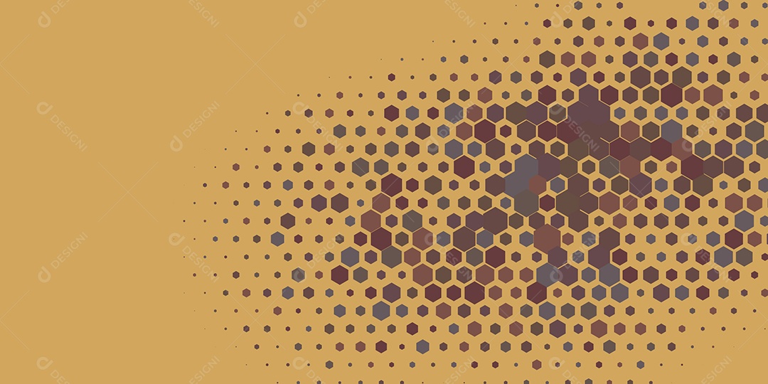 Background Hexágono Abstrato Amarelo Queimado  Ilustração Vetor EPS