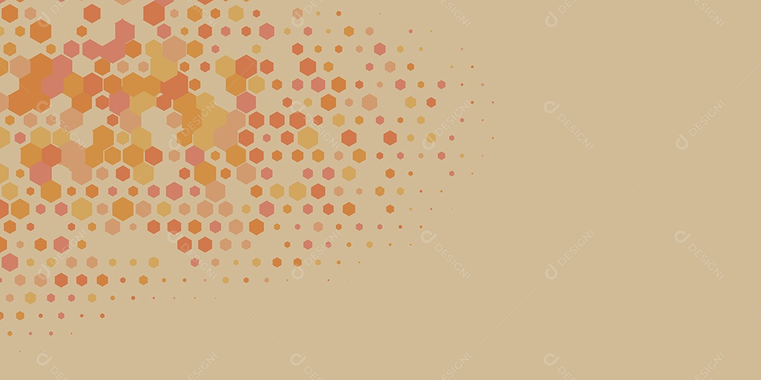 Background Hexágono Abstrato Amarelo Queimado Claro  Ilustração Vetor EPS