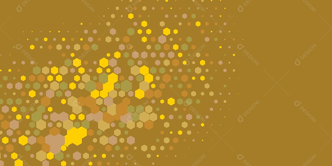 Background Hexágono Abstrato Amarelo Ilustração Vetor EPS