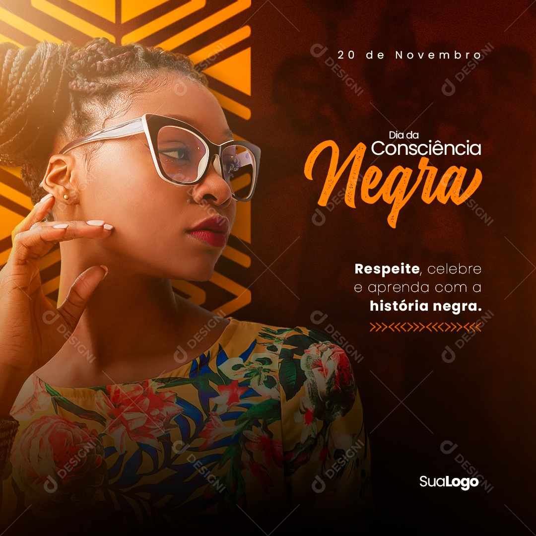 Social Media Dia da Consciência Negra 20 de Novembro PSD Editável