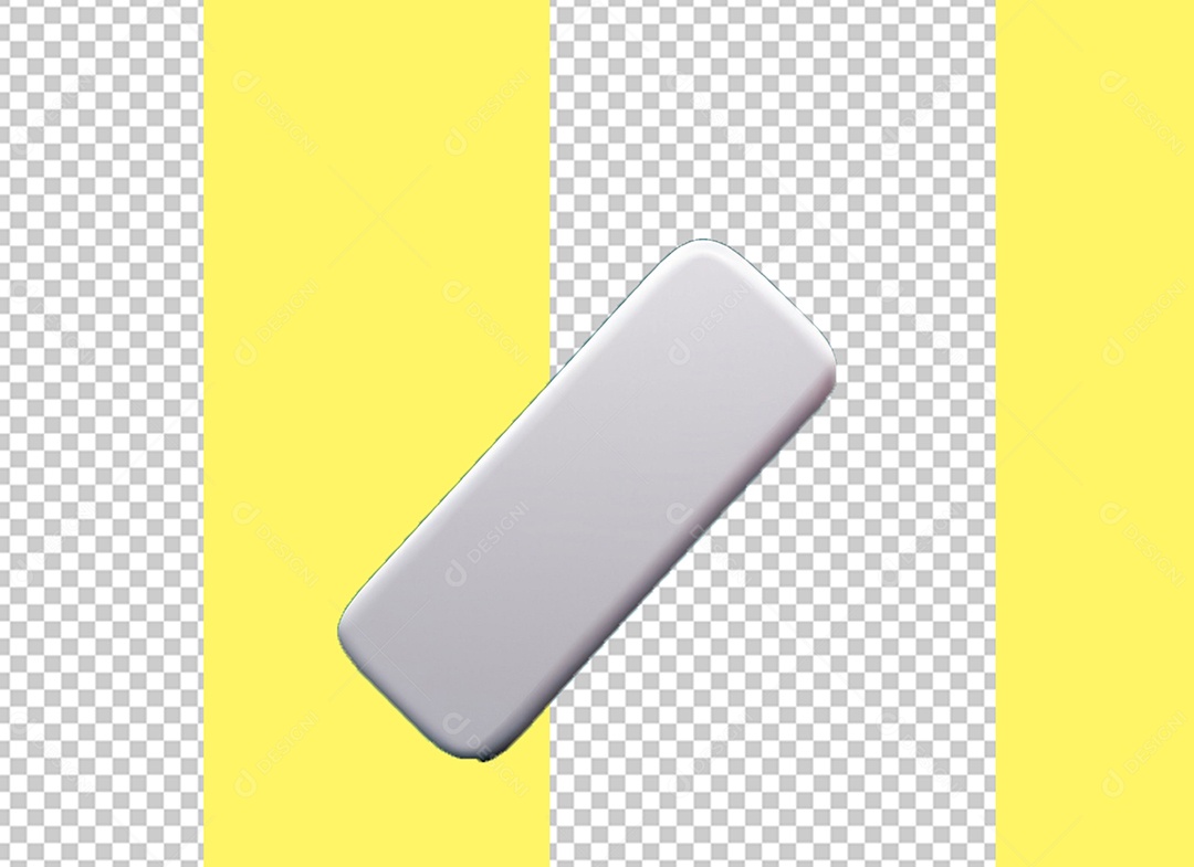 Borracha Elemento 3D Branco para Composição PSD