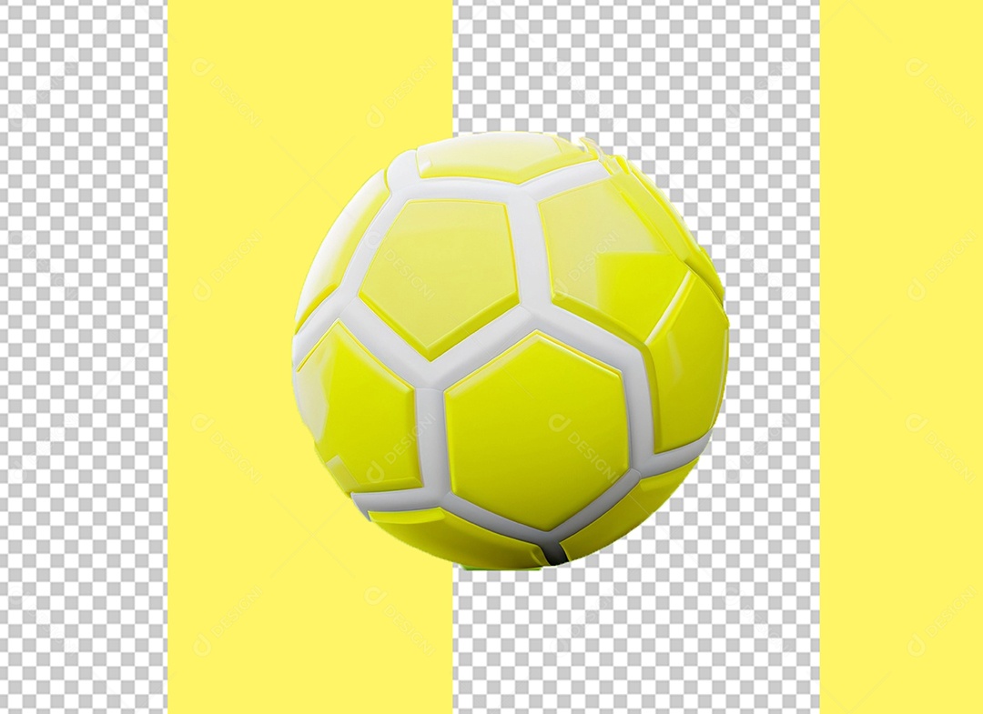 Bola de Futebol Elemento 3D para Composição PSD