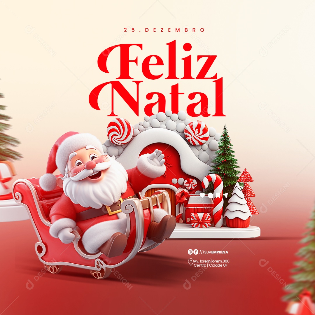 Social Media Feliz Natal PSD Editável