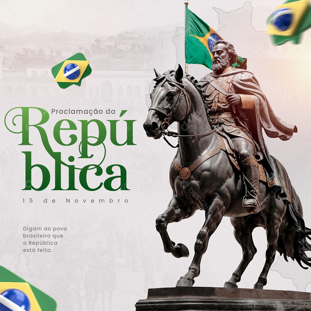 Social Media Dia da Proclamação Da República 15 De Novembro PSD Editável