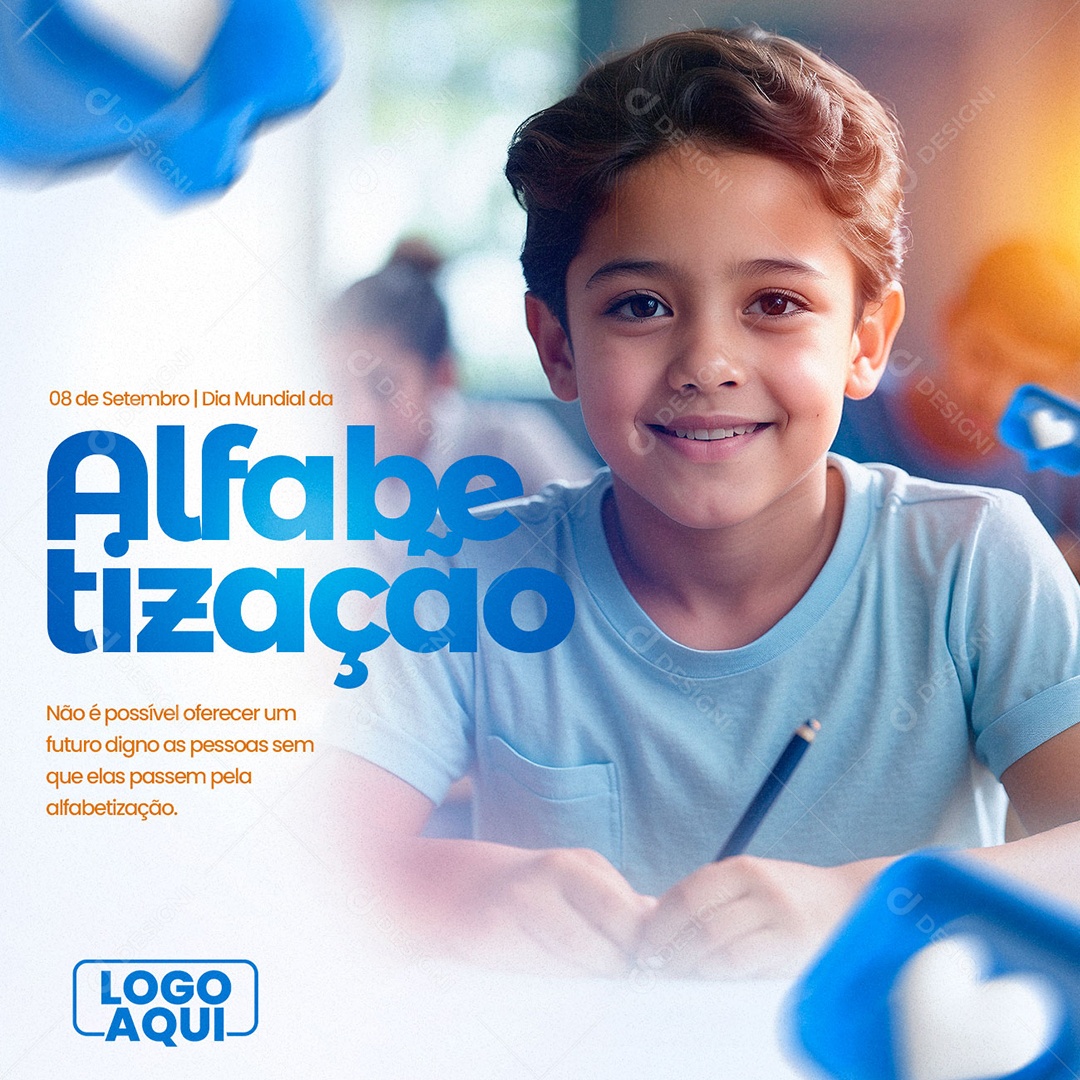 Dia da Alfabetização 08 de Setembro Social Media PSD Editável