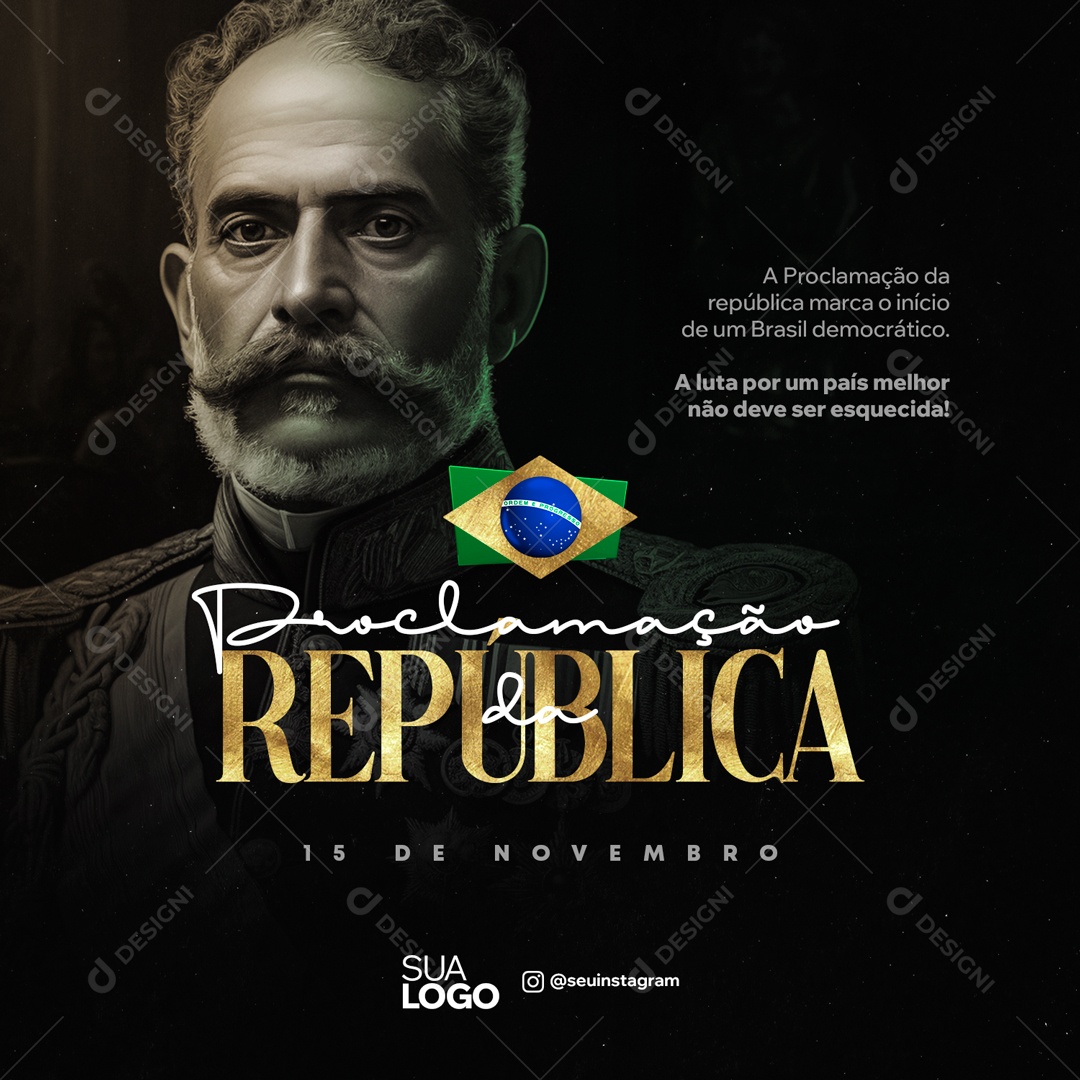 Proclamação Da República 15 De Novembro Social Media PSD Editável