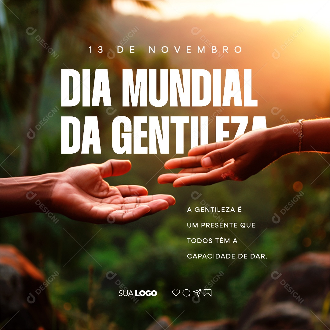 Social Media Dia Mundial da Gentileza 13 de Novembro PSD Editável