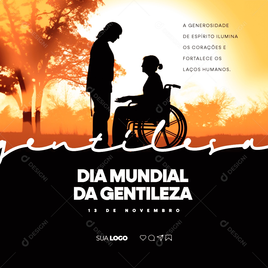 Dia Mundial Da Gentileza 13 De Novembro Social Media PSD Editável